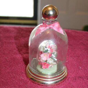 Vintage Avon Bell Jar Cologne Bottle Flowers